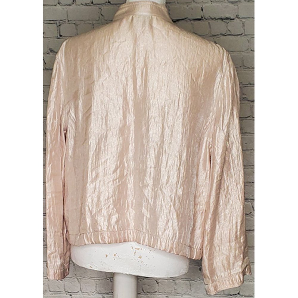 Ruby Rd. Button Down Jacket Shiny Metallic - Picture 8 of 9